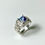 縮圖：Natural purple blue Tanzanite 925 Silver 9ct 14k 18k 375 585 750 Gold Platinum asscher ring