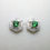 縮圖：Natural vivid green Tsavorite garnet, diamond Silver/ Gold studs earrings