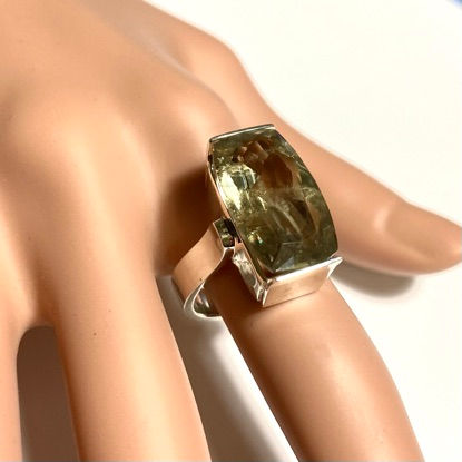 Miniature : 12.95ct Natural Colour change Diaspore 925 Silver / Gold/ Platinum ring