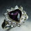 縮圖：2.25ct Natural Spinel burgundy purple 925 Silver 9ct 14k 18k 585 750 yellow white rose red Gold Platinum engagement heart rin