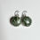 縮圖：16.45ct Natural Seraphinite green 925 Silver / Gold filigree drop earrings