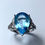 縮圖：7.7ct Natural Swiss Blue Topaz 925 Silver / Gold/ Platinum ring