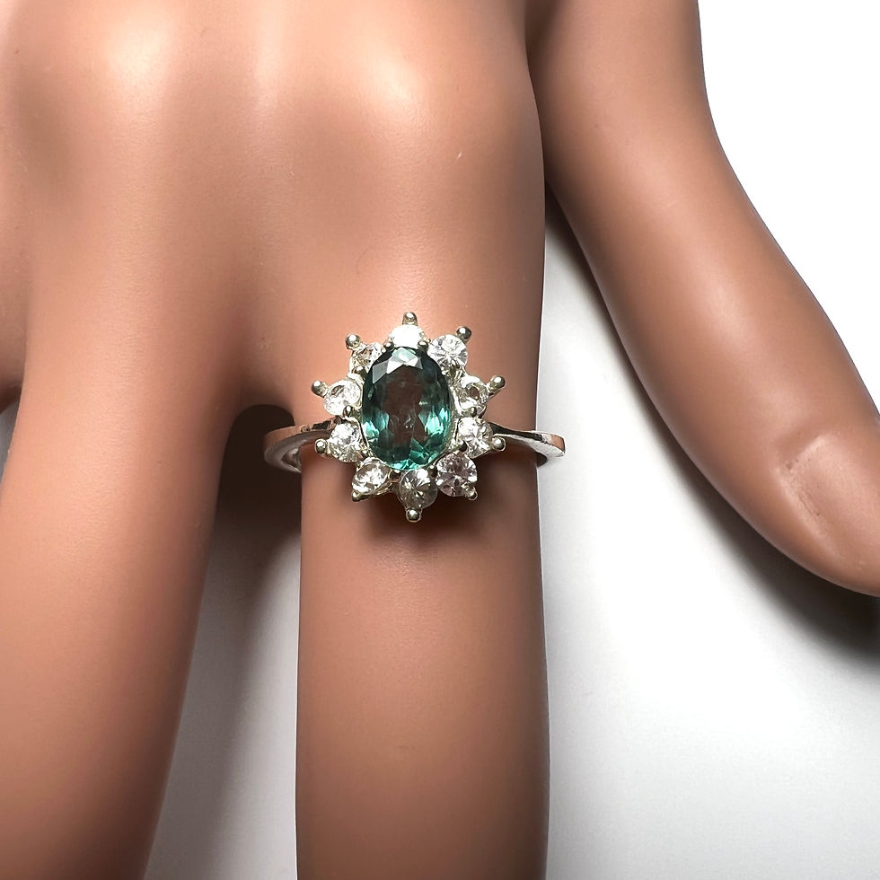 Thumbnail: 0.7ct Natural Alexandrite colour change 925 Silver / Gold/ Platinum ring