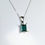 縮圖：0.97ct Natural Emerald Silver / Gold / Platinum pendant necklace