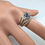 Miniature : Certified 1.45ct Natural Australian Parti Sapphire 925 Silver / Gold ring