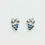 Miniatura: Natural royal blue sapphires 925 Silver/ Gold/Platinum grapes stud earrings
