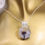 Miniature : 7.7ct Natural Scenic Dendritic agate 925 Silver / Gold pendant on chain