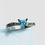 サムネイル： Natural Swiss Blue Topaz 925 Silver / Gold/ Platinum heart ring