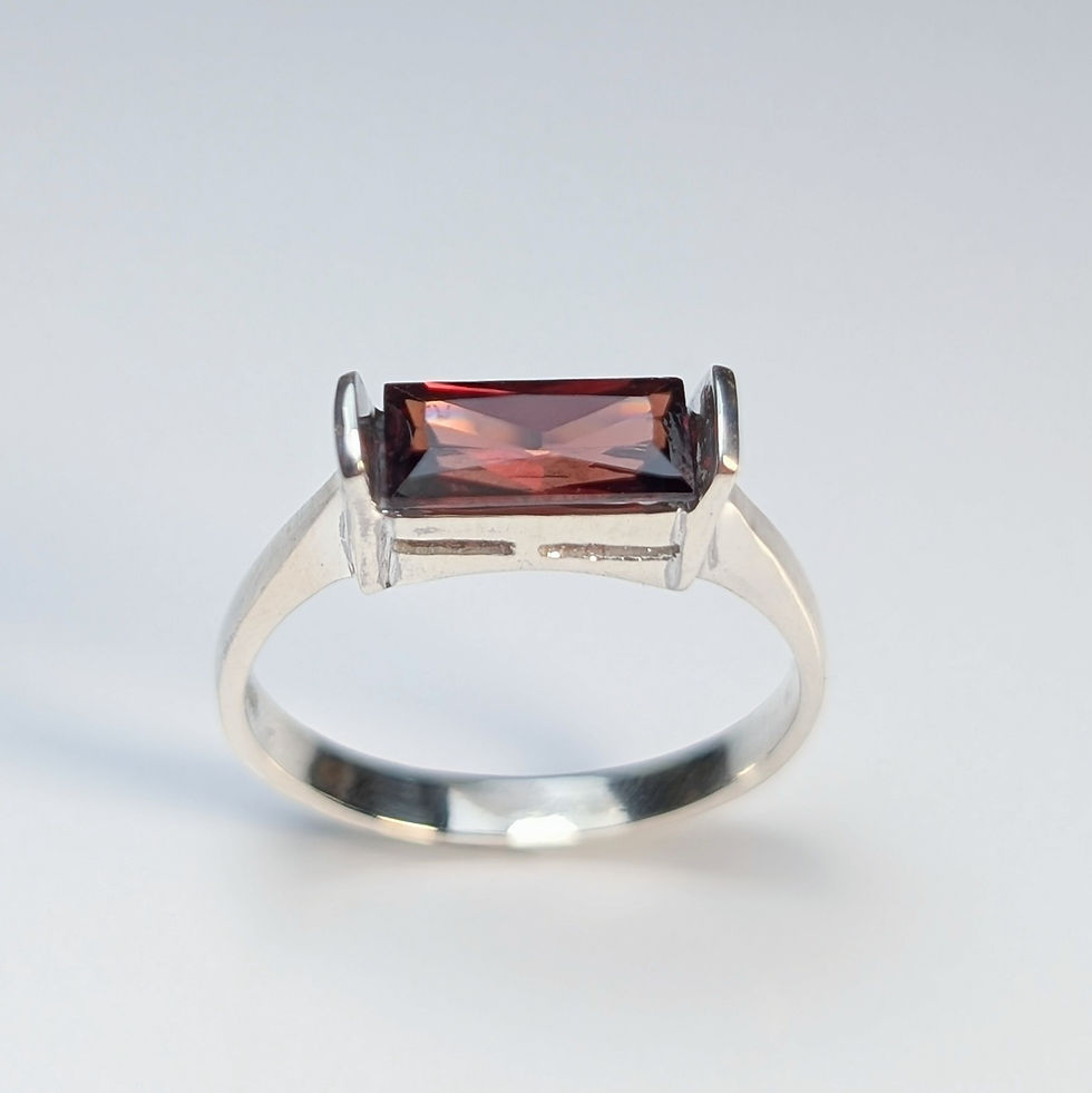 サムネイル： 1.97ct Natural red Spessartite garnet 925 Silver / Gold/ Platinum ring