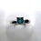 縮圖：0.75ct Natural Indicolite tourmaline 925 Silver / Gold ring