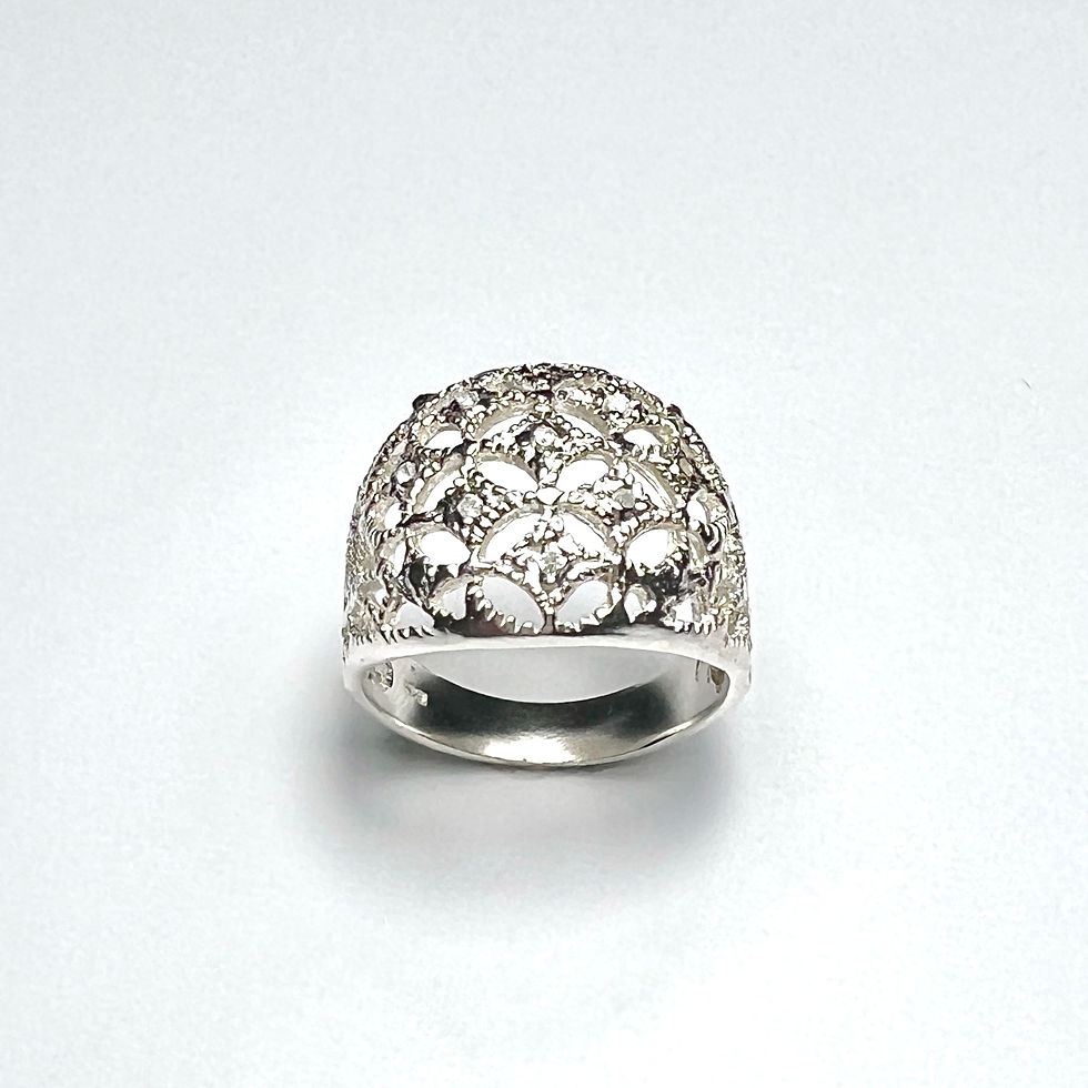 Миниатюра: Natural diamonds 925 Silver / Gold/ Platinum band ring