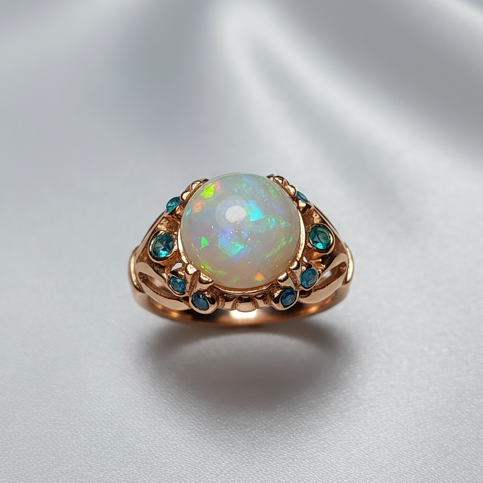 Miniatura: 2.38cts Natural Welo Opal ring Silver / Gold / Platinum