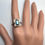 縮圖：Certified 1.3ct Natural Indicolite tourmaline 925 Silver / Gold ring