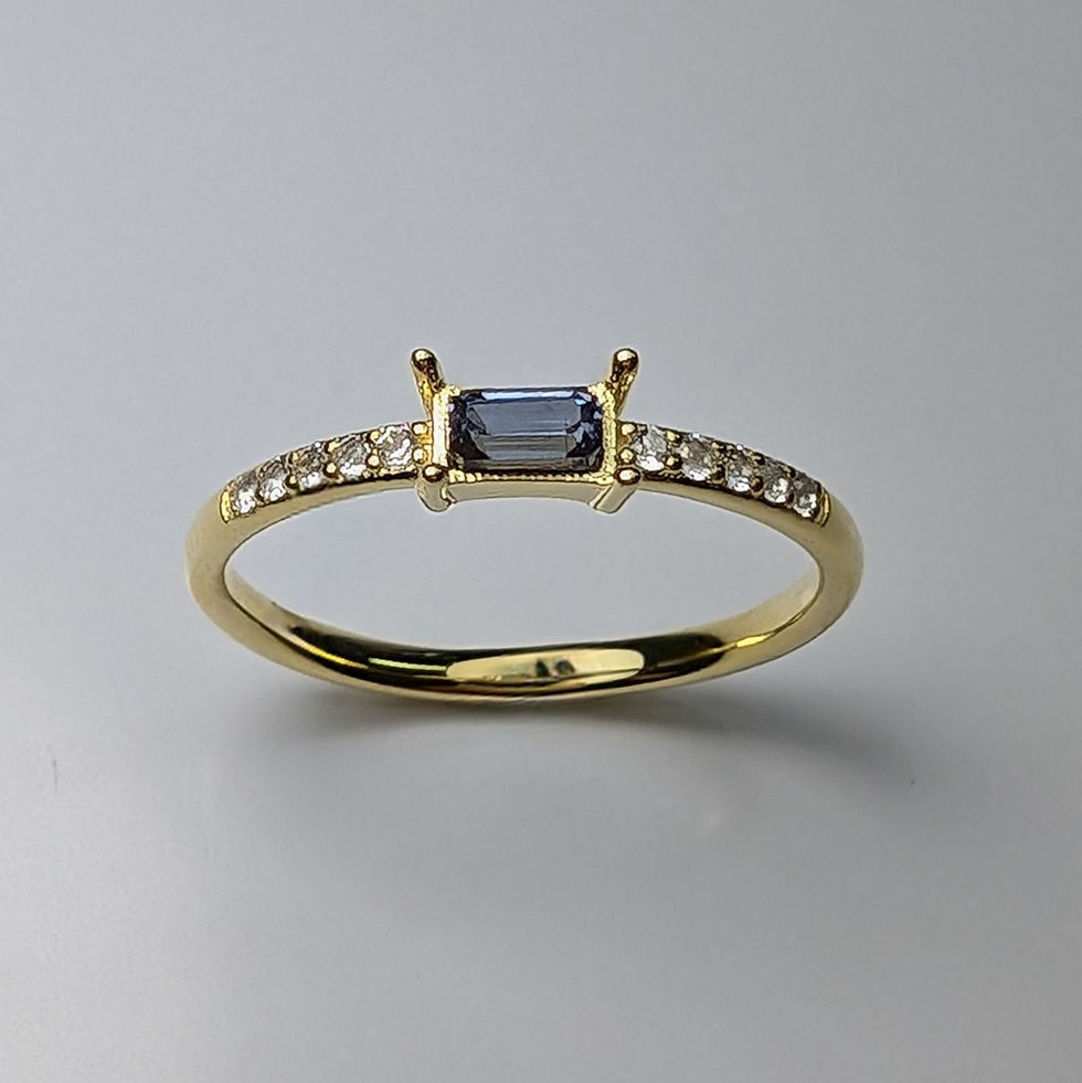 縮圖：0.2cts Natural Colour change Bekily Garnet 925 Silver / Gold ring