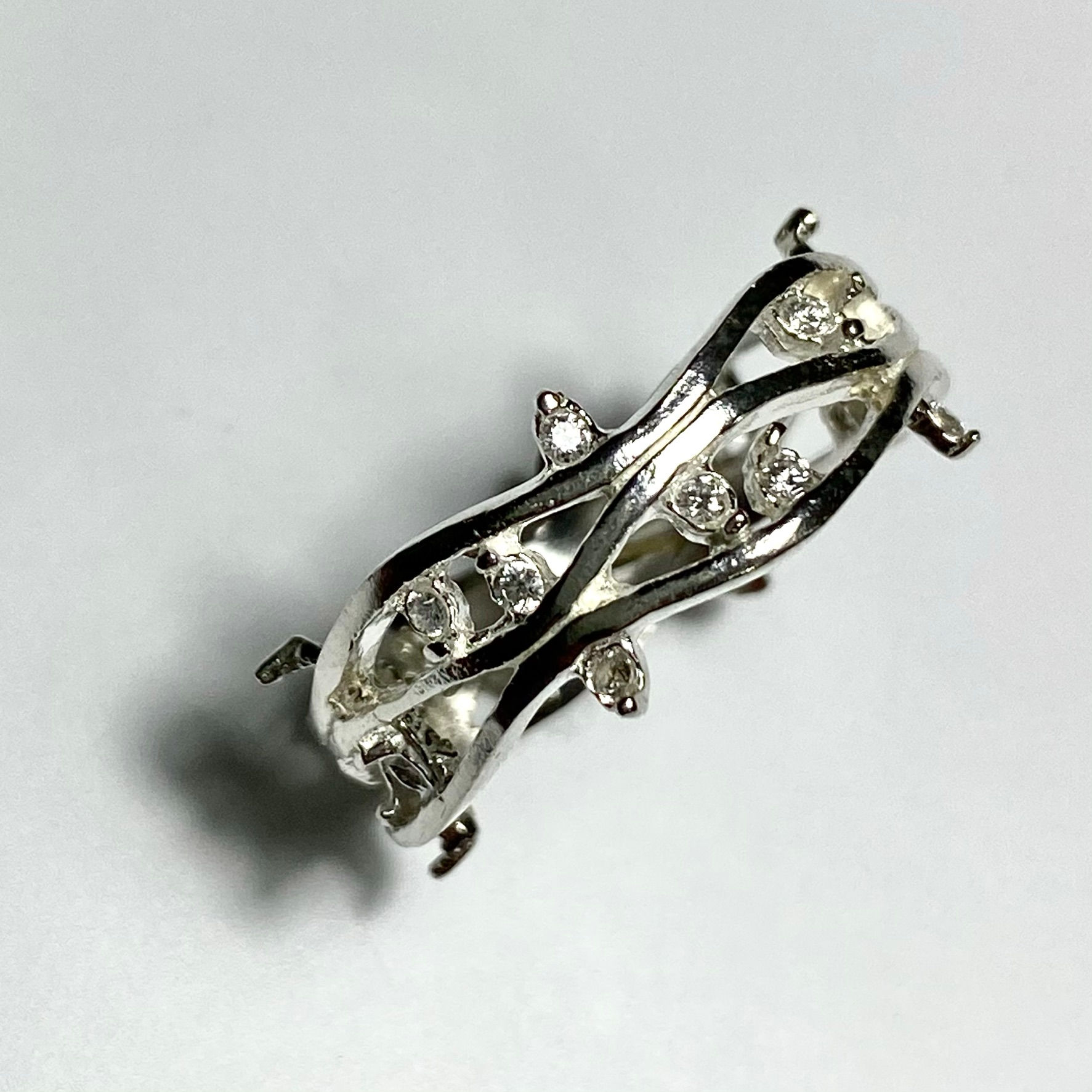 Natural diamonds 925 Silver / Gold/ Platinum wedding band ring