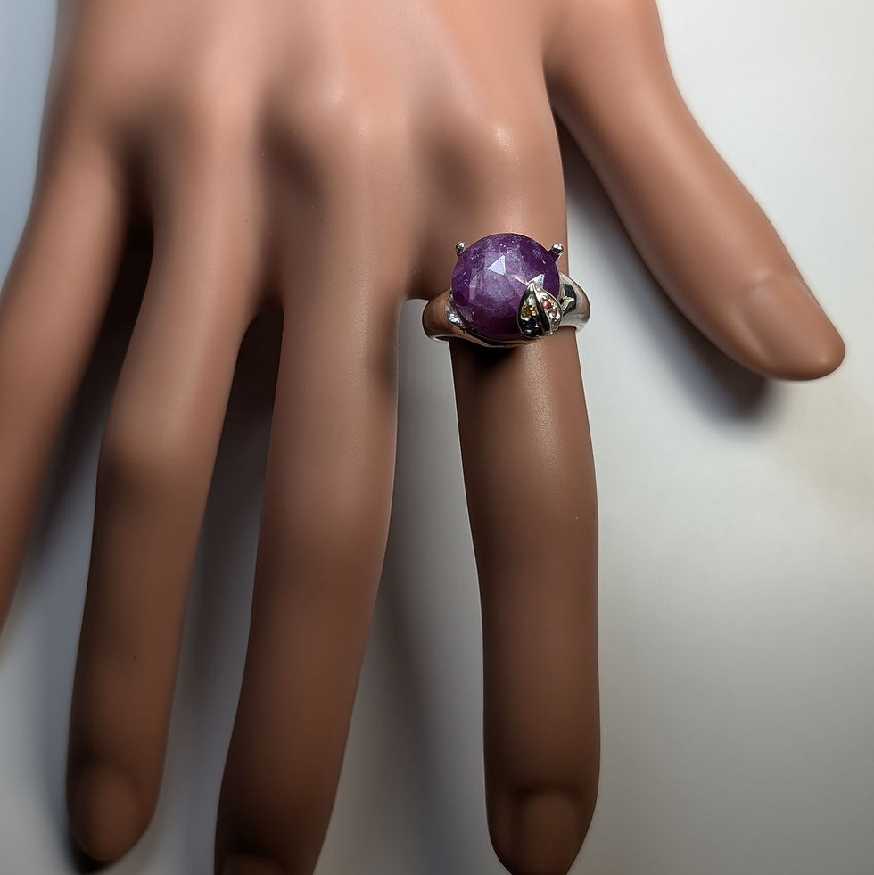 Miniatura: 6.55ct Natural Star Ruby Silky hexagonal Silver/ Gold / Platinum ring