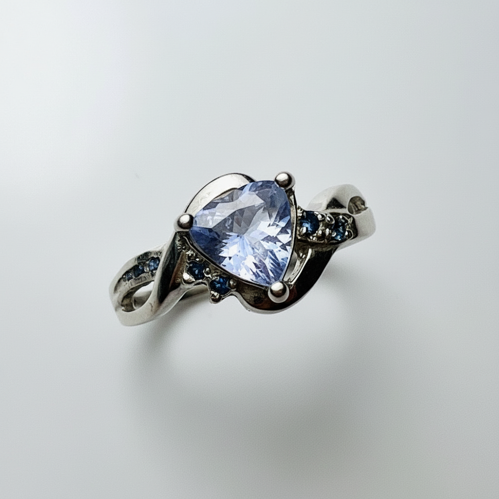 0.6ct Natural Blue Tanzanite 925 Silver/ Gold/ Platinum ring