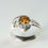 縮圖：Certified Natural orange sapphire &diamond 925 Silver 9ct 14k 18k 585 750 yellow white rose red Gold engagement unisex ring