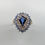 縮圖：0.75ct Natural Royal Blue Sapphire 925 Silver/ Gold cocktail ring