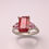 縮圖：Rare 3.68ct Natural Red Rhodonite 925 Silver/ Gold/ ring