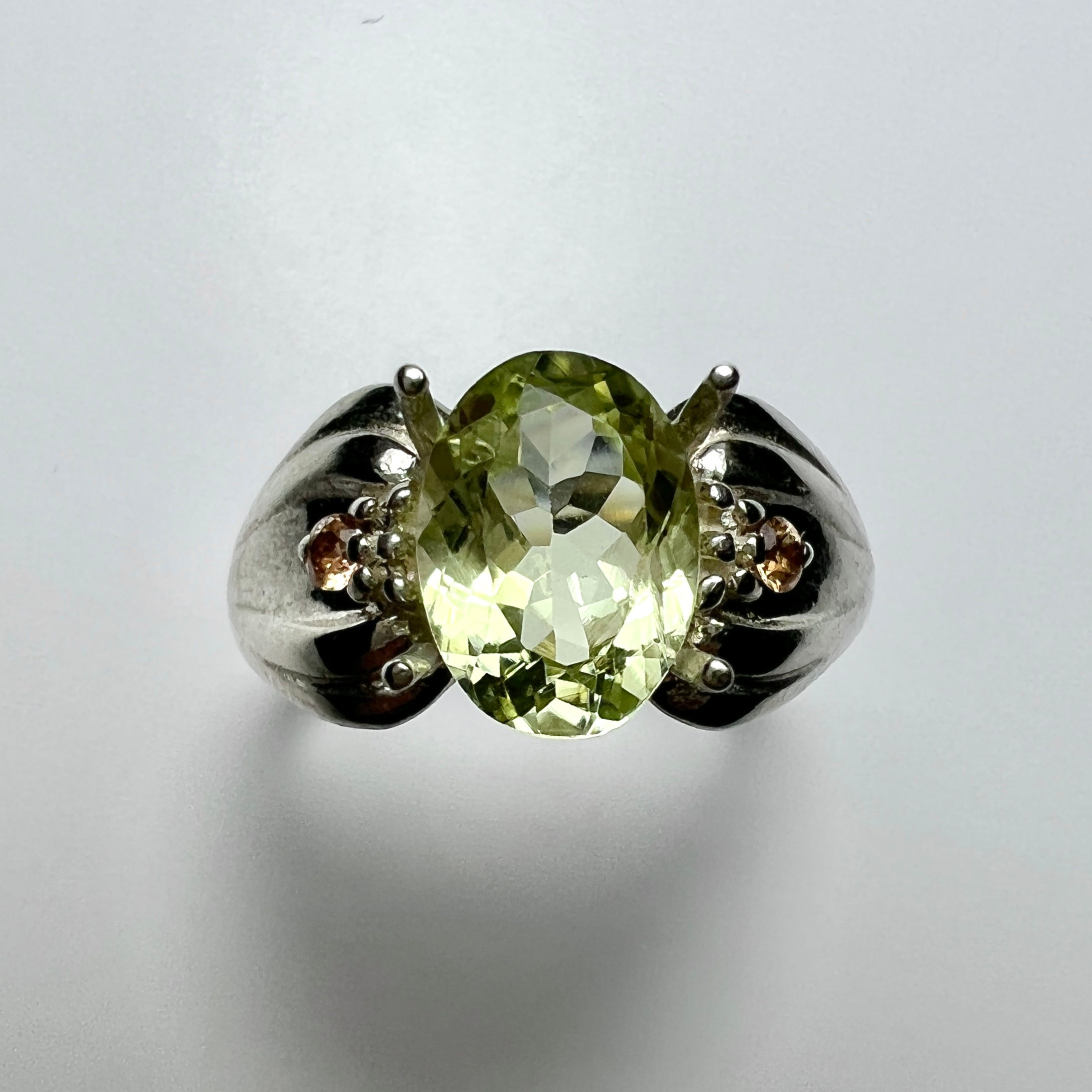 1.65ct Rare Natural Light Green Sillimanite Silver / Gold / Platinum ring