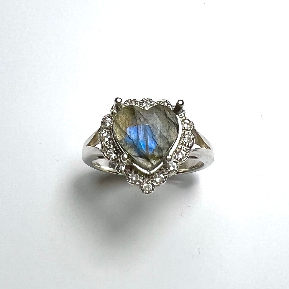 縮圖：2.7ct Natural Labradorite 925 Silver / Gold/ Platinum ring