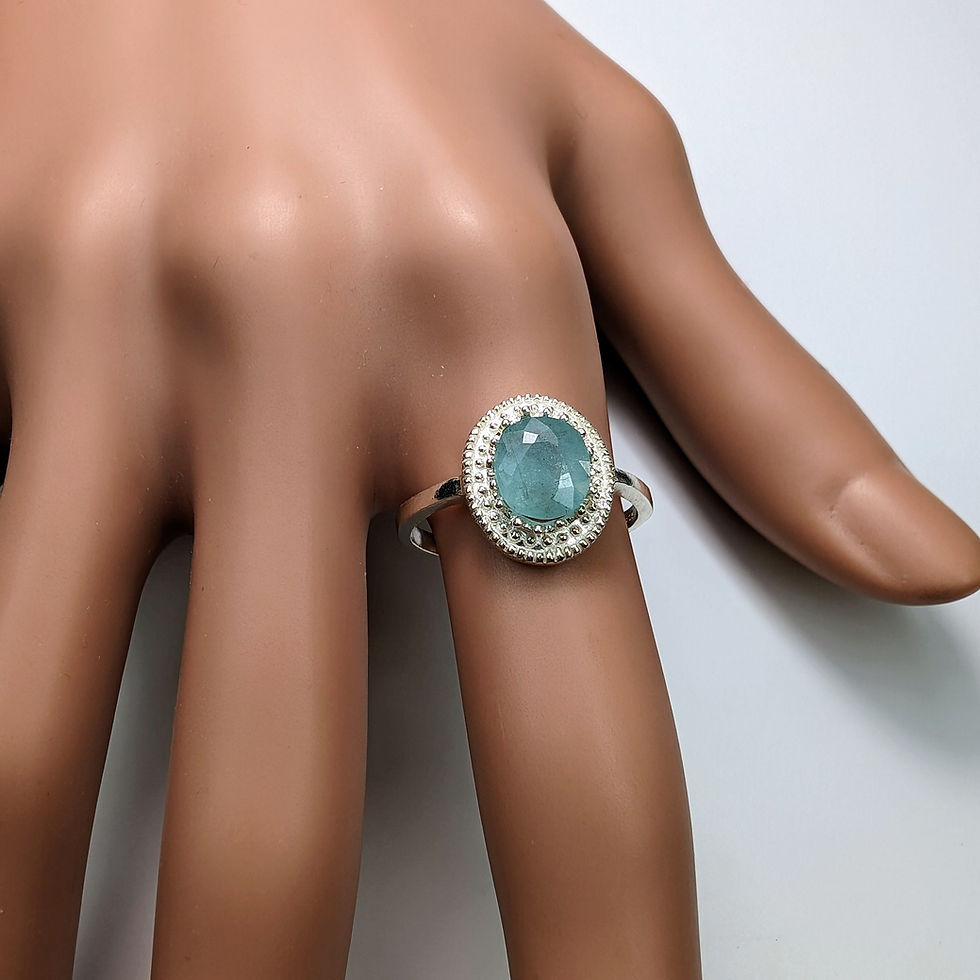 縮圖：1.55cts Natural Paraiba tourmaline 925 Silver / Gold/ Platinum ring
