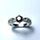 Miniature : 0.78ct Natural Black diamond 925 Silver / Gold/ Platinum ring