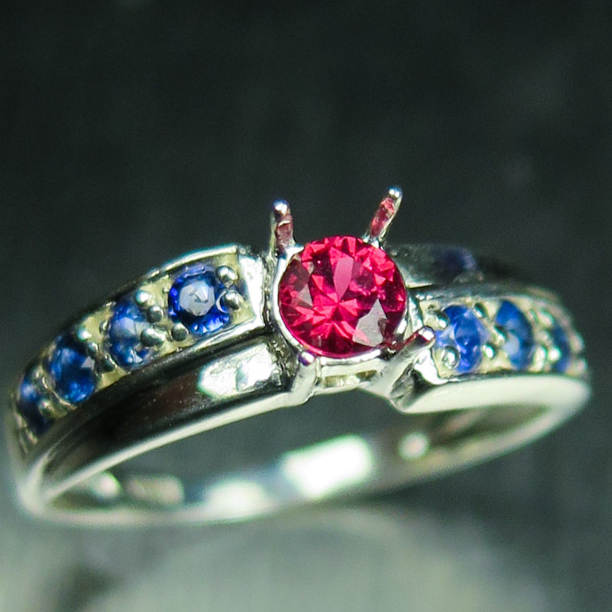 Миниатюра: Natural Red Spinel 925 Silver / Gold/ Platinum soli