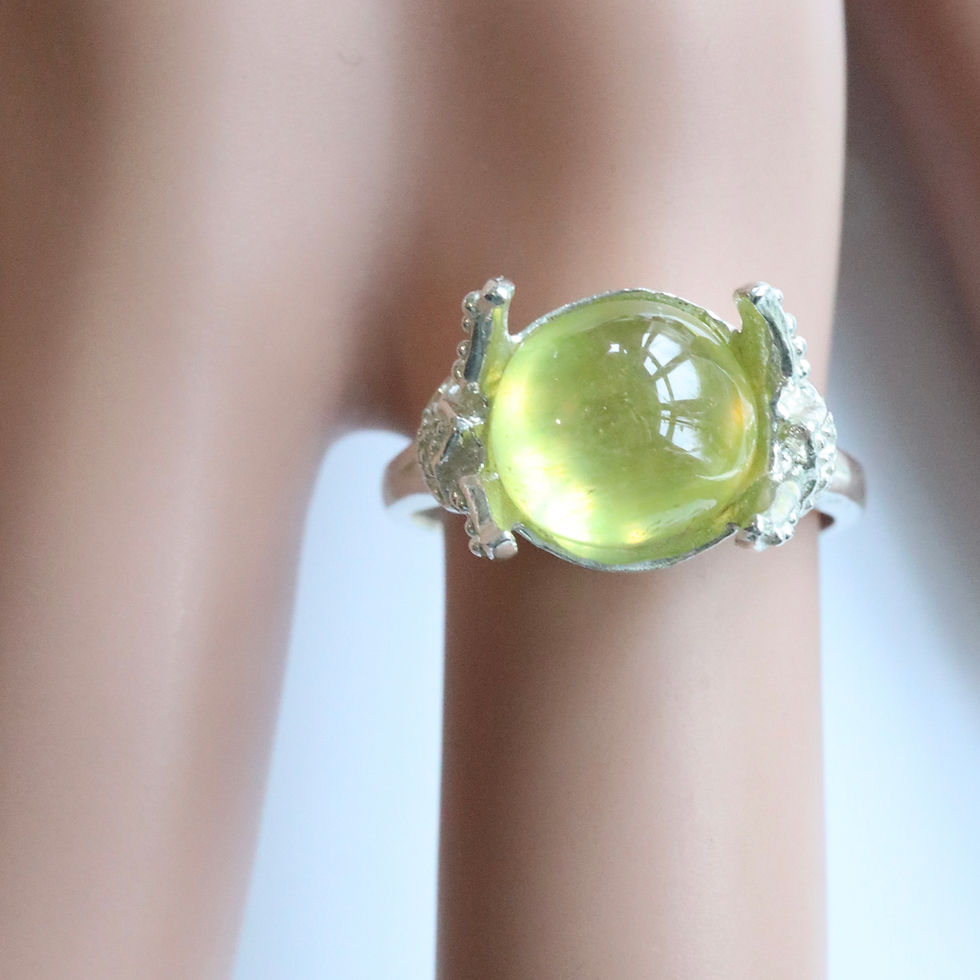 Thumbnail: 4.8ct Natural Yellow sapphire 925 Silver / Gold/ Platinum engagement ring