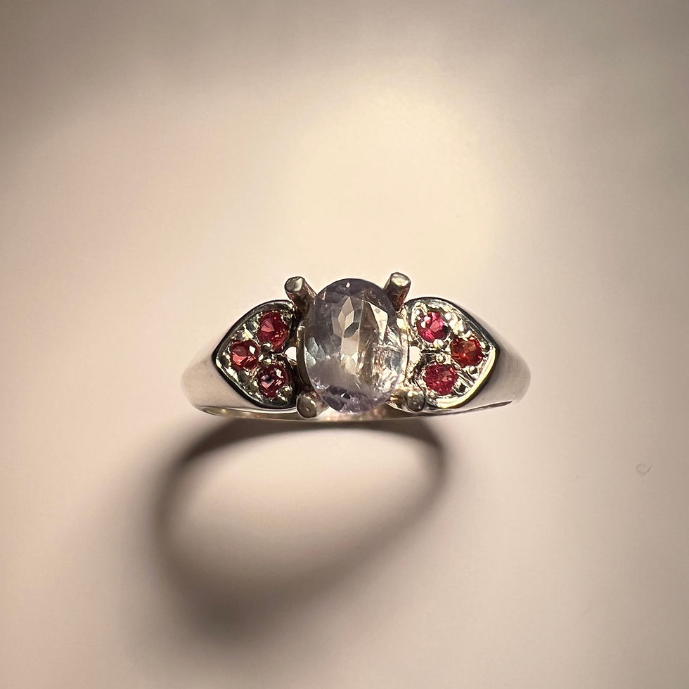 縮圖：0.95ct Natural rare Alexandrite colour change 925 Silver/ Gold ring