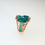 Miniatura: Rare 5.39ct Natural Dioptase & emerald unisex ring 925 Silver, Gold, Platinum