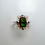 縮圖：1.3ct Natural Chrome Green tourmaline 925 Silver / Gold/ ring