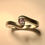 サムネイル： Natural Alexandrite colour change 925 Silver / Gold solitaire twist ring