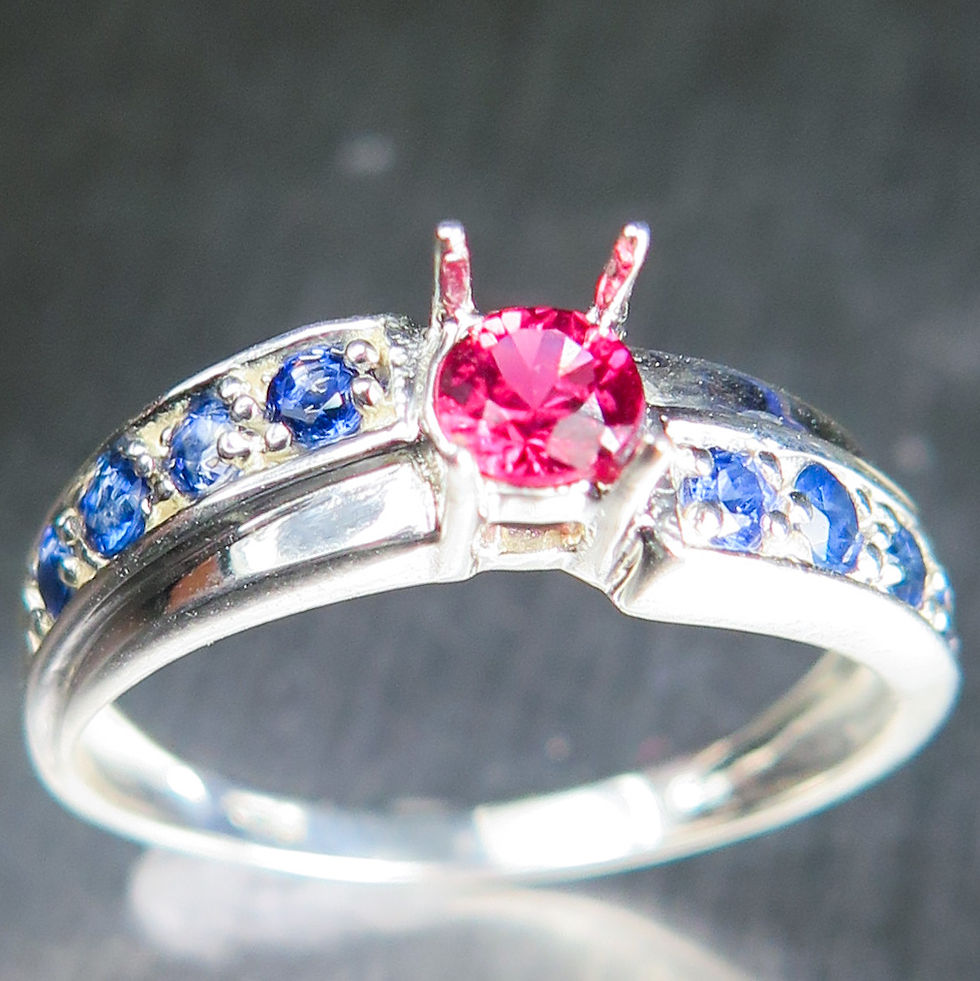 Миниатюра: Natural Red Spinel 925 Silver / Gold/ Platinum soli