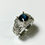 Thumbnail: 1.15ct Natural Indicolite Tourmaline 925 Silver / Gold/ engagement ring