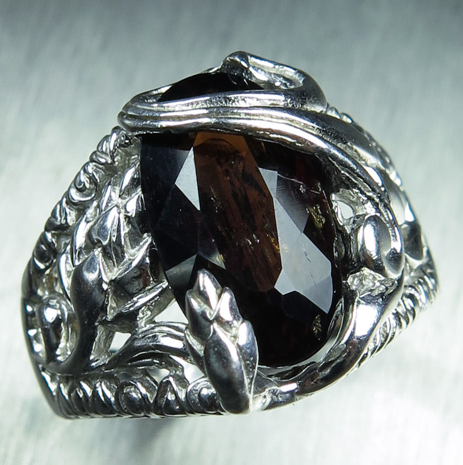 縮圖：4cts Natural Enstatite dark brown 925 Silver / Gold/ Platinum ring
