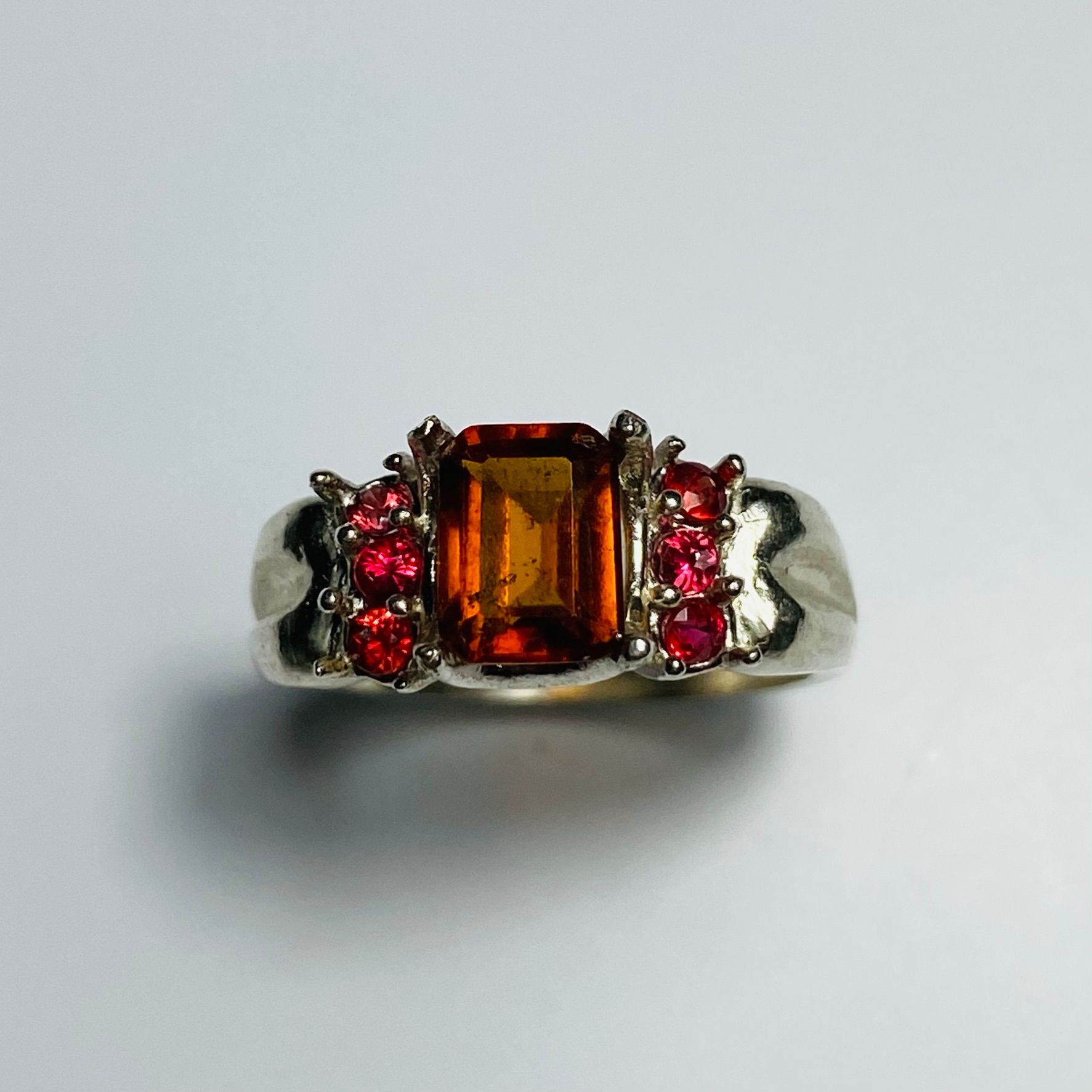 1.35ct Natural Cinnamon Orange Hessonite Garnet 925 Silver / Gold/ Plati
