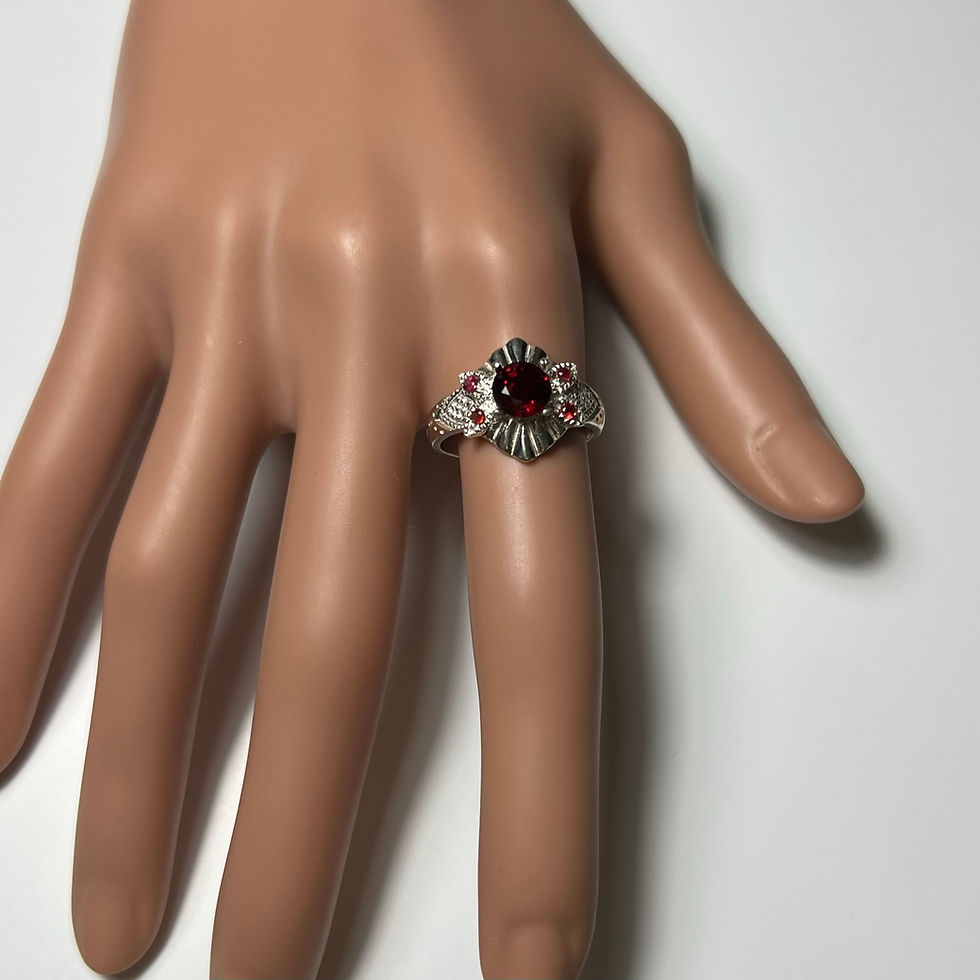 縮圖：1.45cts Natural Red Spinel cushion cut 925 Sterling silver 9ct 14k 18k 375 585 750 white yellow red Gold Platinum ring