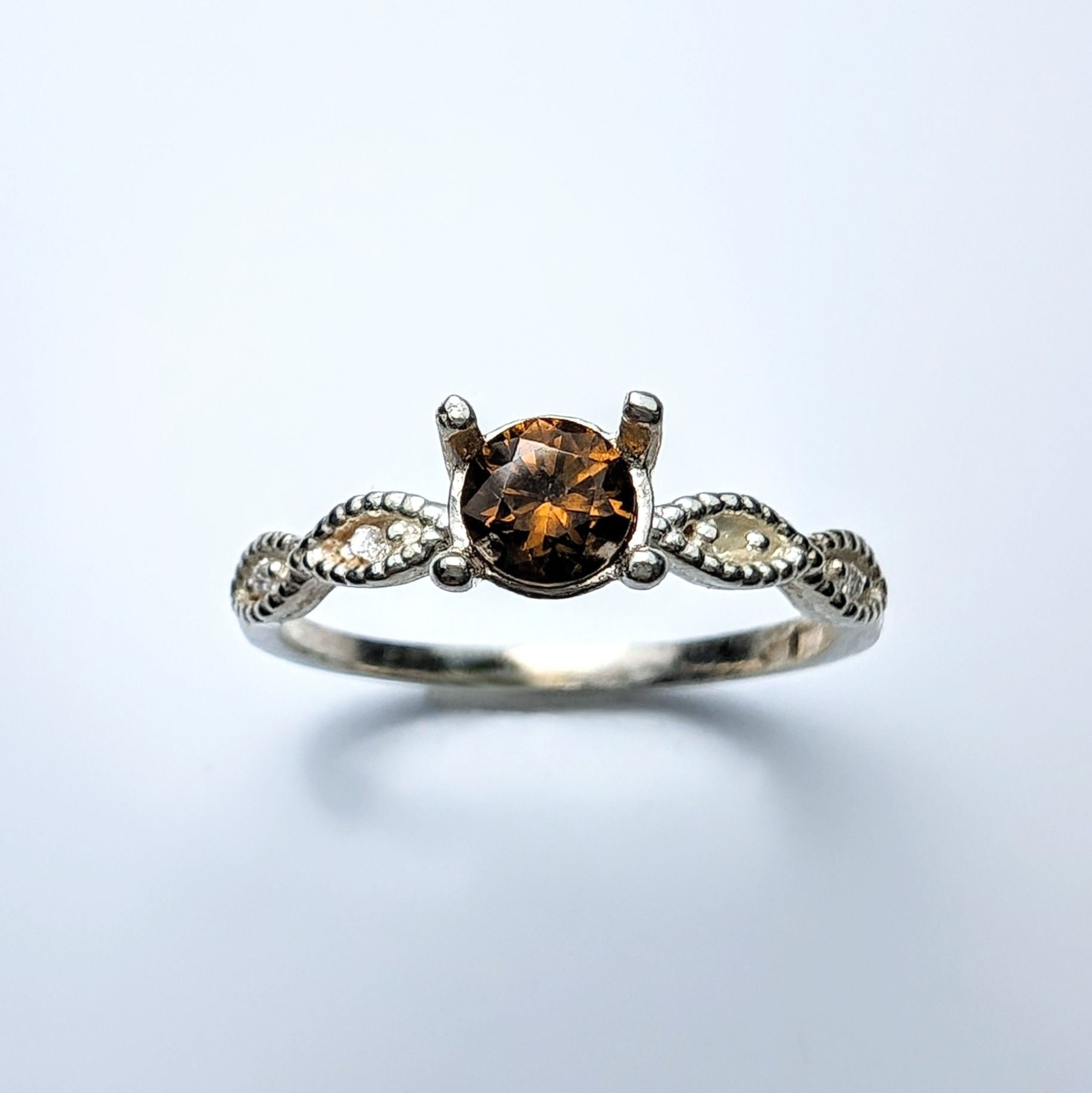 Natural demantoid andradite garnet 925 Silver / Gold/ Platinum ring