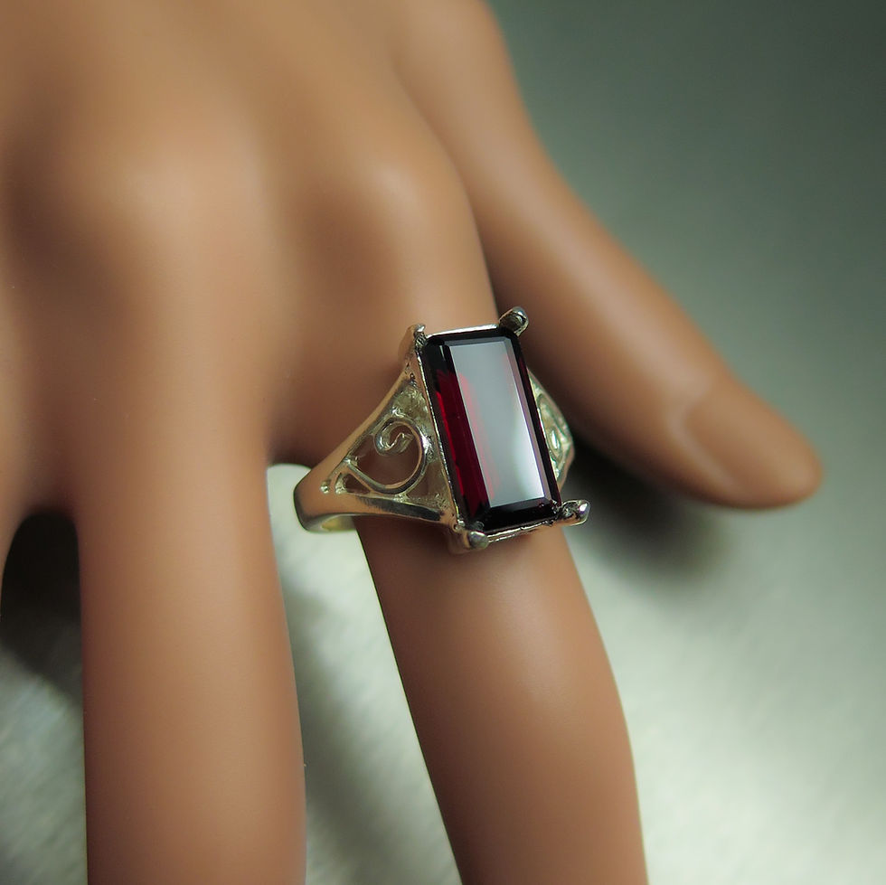 Miniature : 3.6ct Natural red Pyrope Garnet 925 Silver / Gold/ Platinum ring