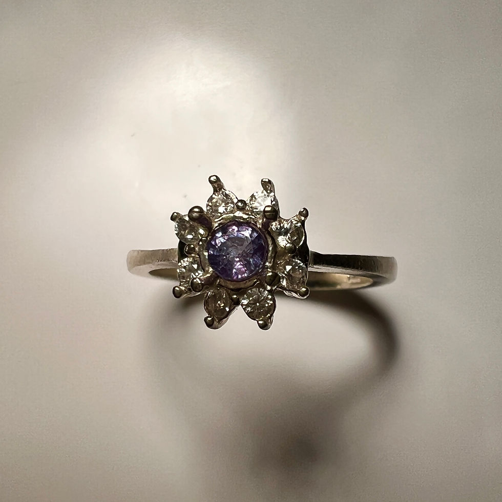 Thumbnail: 0.25ct Natural Alexandrite colour change 925 Silver / Gold/ ring