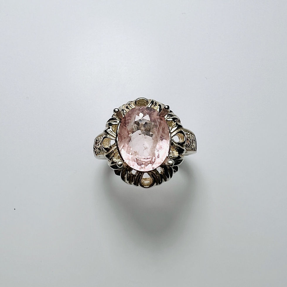 縮圖：2.65ct Natural Pink Morganite Beryl 925 Silver / Gold/ Platinum ring