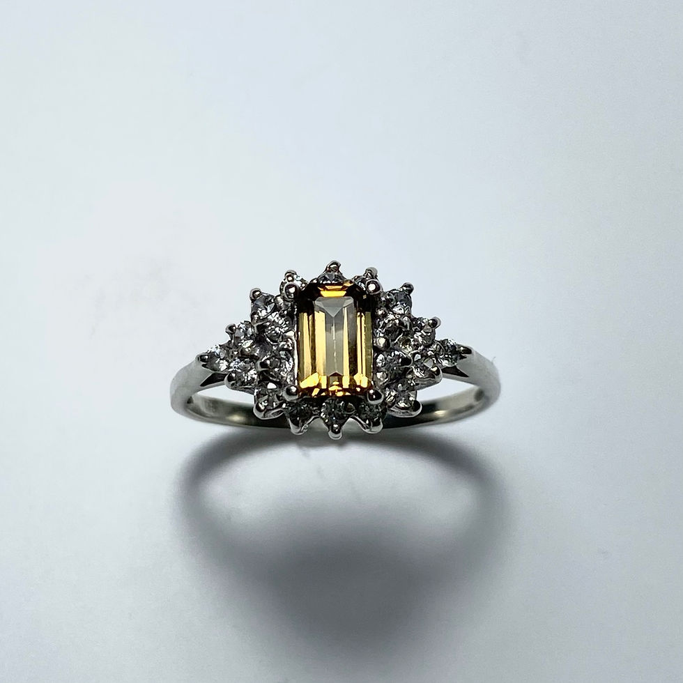 縮圖：Natural Enstatite golden brown 925 silver / Gold/ Platinum ring