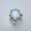 縮圖：3.4cts Natural rainbow moonstone Silver / Gold floral ring