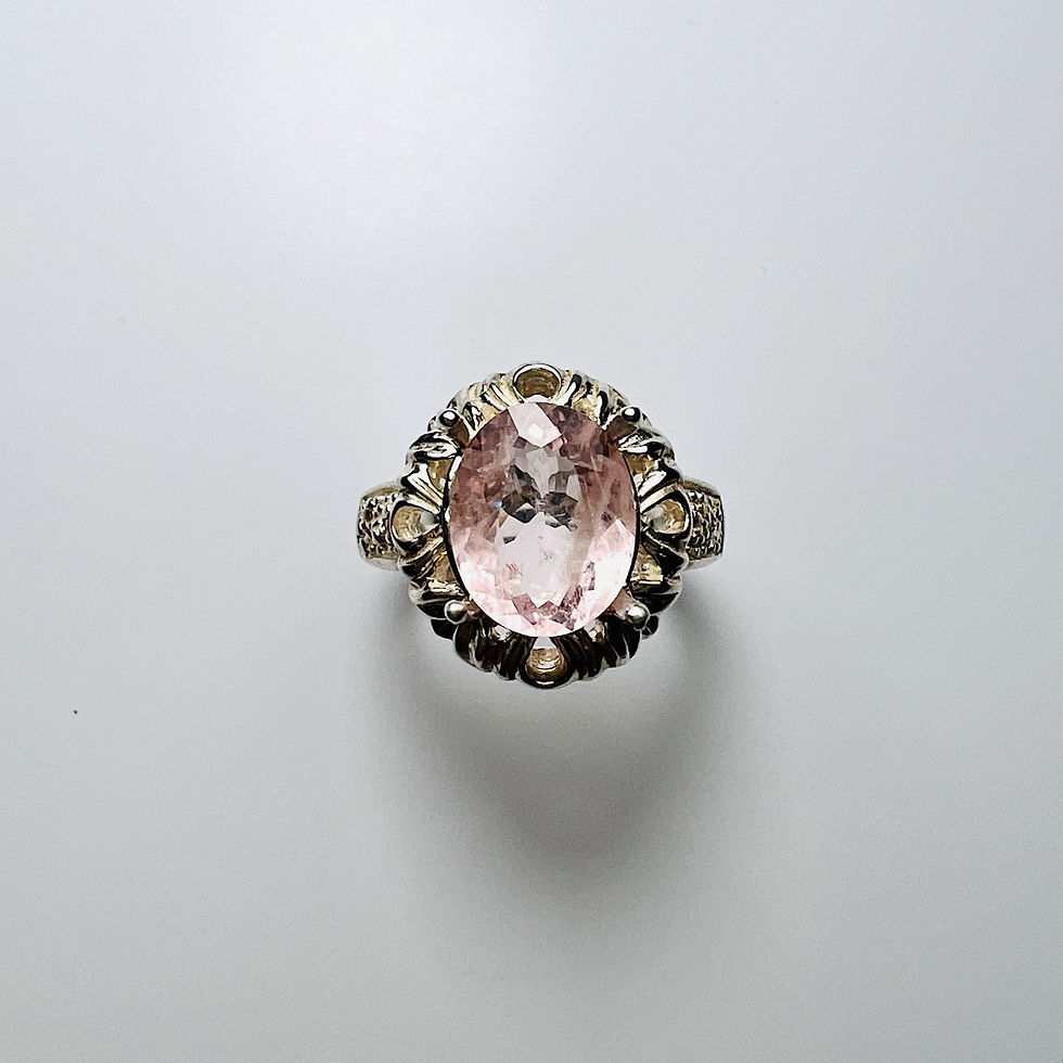Miniature : 2.65ct Natural Pink Morganite Beryl 925 Silver / Gold/ Platinum ring