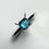 Miniatura: Natural Indicolite tourmaline 925 Silver / Gold/ unisex east west ring
