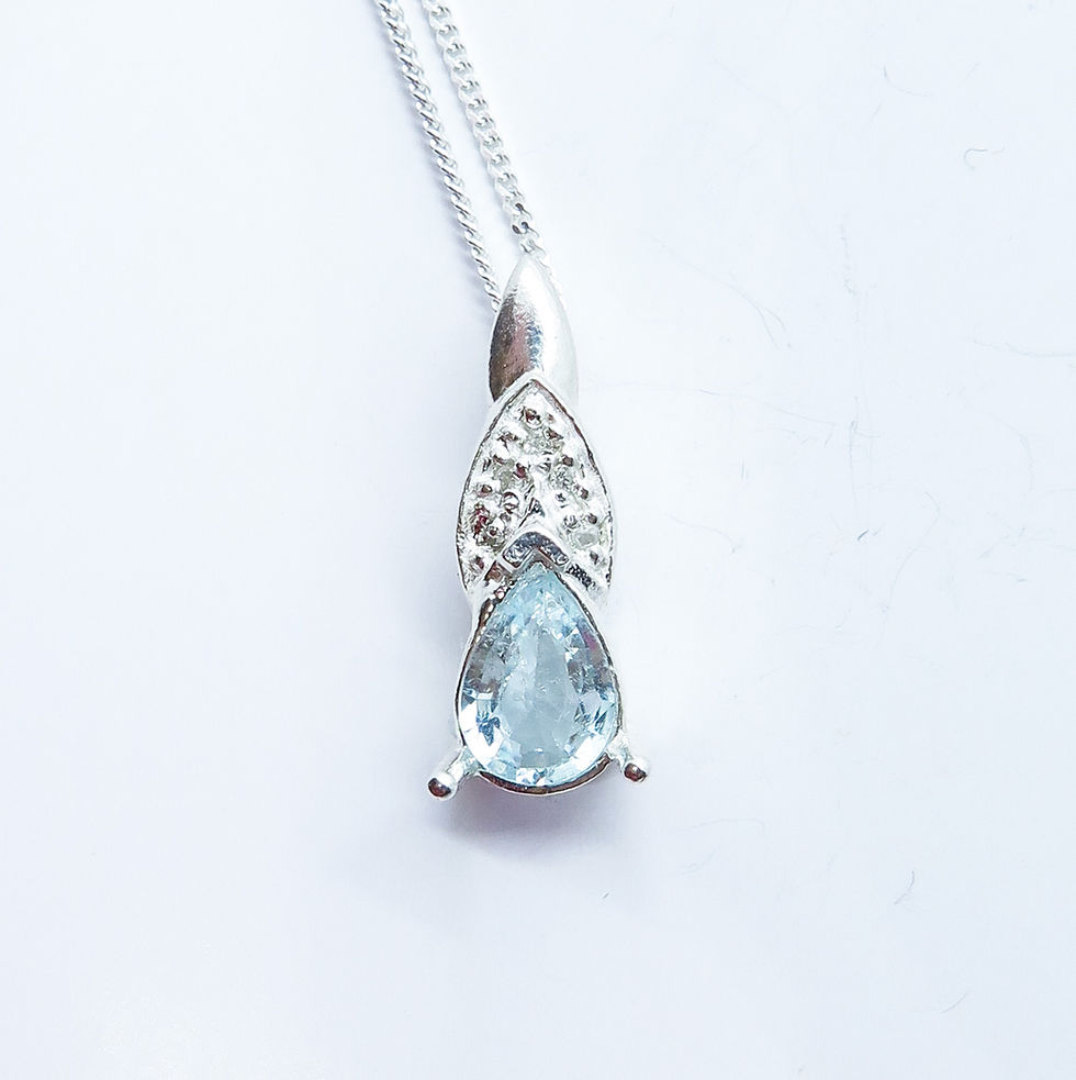 Miniatura: Natural paraiba blue Tourmaline Silver / Gold / Platinum pendant