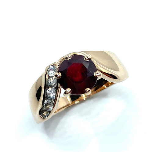2.5cts Natural Ruby 925 Silver / Gold/ Platinum engagement ring