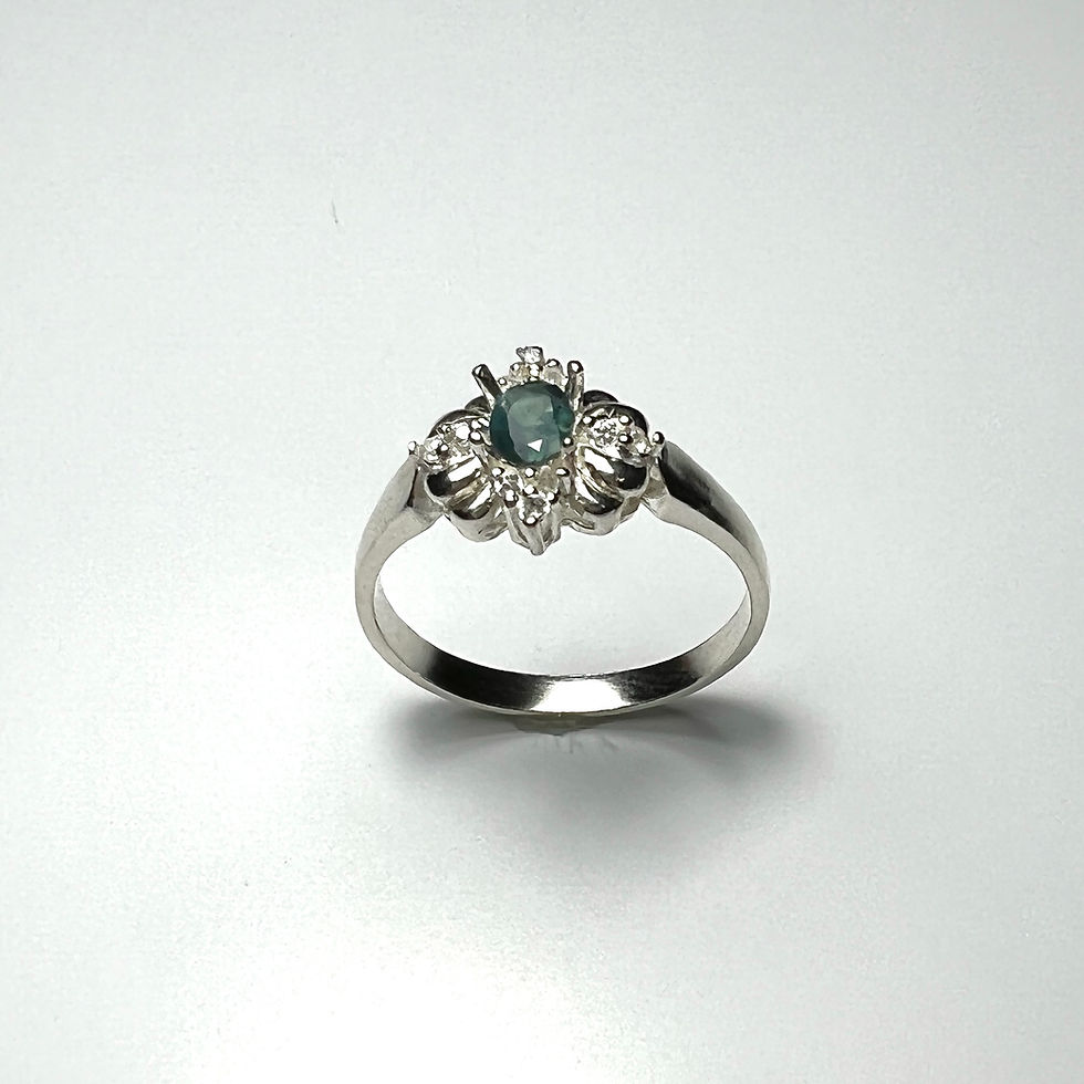 Miniatura: Certified 0.25ct Natural Alexandrite colour change 925 Silver / Gold/ ring